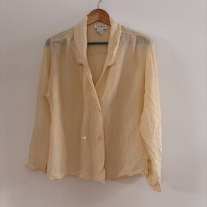 Dior Light Cream Sheer Blouse